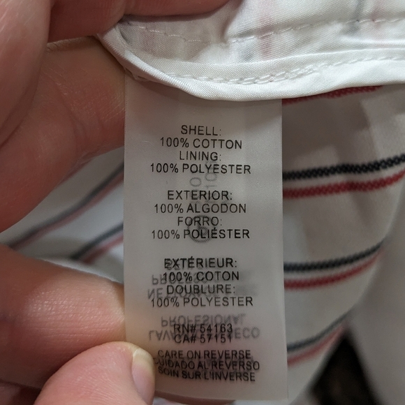 Tommy Hilfiger red white blue striped button up jacket 10 - Picture 11 of 14